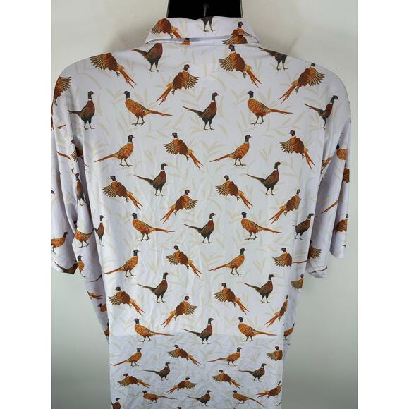 Waggle Golf Polo Pheasants Print Size 3XL Performance Stretch - Picture 9 of 9